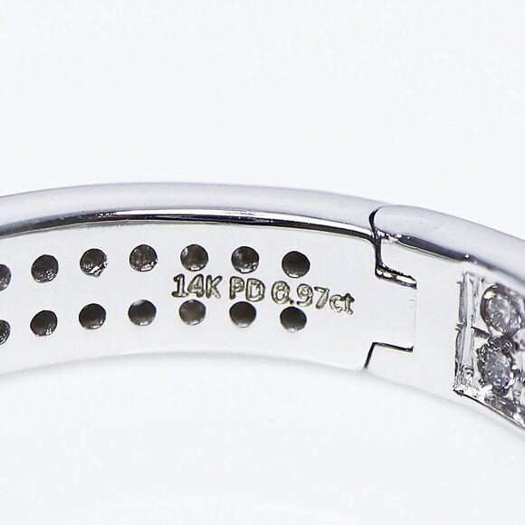 Diamond Round Earrings - Picture 5 of 5